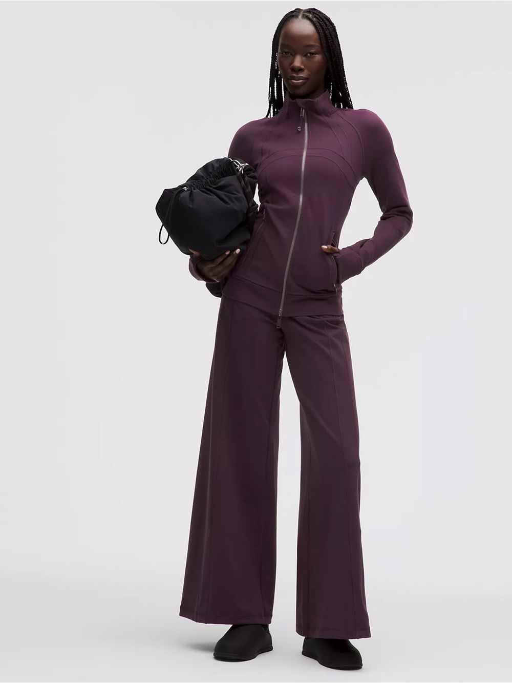 Lululemon Define High-Rise Wide-Leg Pant, Black Plum